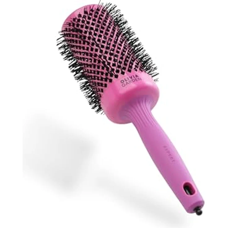 Olivia Garden Expert Blowout Shine – Pink - 55 - Runde, antistatische Keramikbürste für glänzende und frizzfreie Blowouts – Bild 1