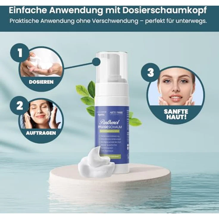 ARTE FIORI Après After Shave | Pflegeschaum für das Gesicht ohne brennen 100ml extra sanft & effektiv nach Haarentfernung, Epilieren, Rasur aller Art – Bild 2