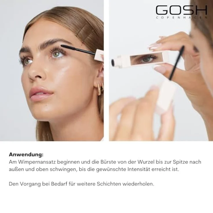 Gosh Lash Extension Wimperntusche, 7 ml, für Länge & Volumen, schwarz – Bild 5
