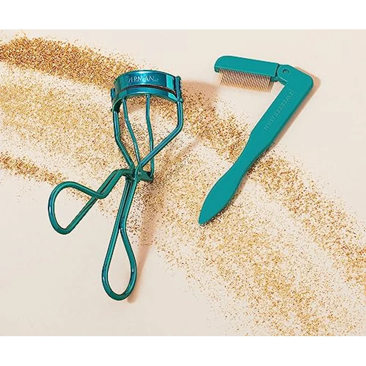 TWEEZERMAN Wimpern Set inkl. Wimpernzange und Wimpernkamm, Geschenkset Weihnachten in Majestic Turquoise, Limited Edition – Bild 4