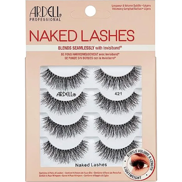 Ardell Naked Lashes Multipack - 4 Paar künstliche Wimpern (Style 421)