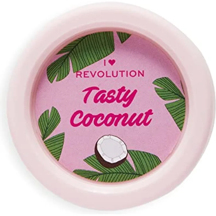 Makeup Revolution I Heart Revolution Tasty Coconut Lip Scrub, Lippenpeeling für weiche Lippen, vegan und tierversuchsfrei, 20 ml