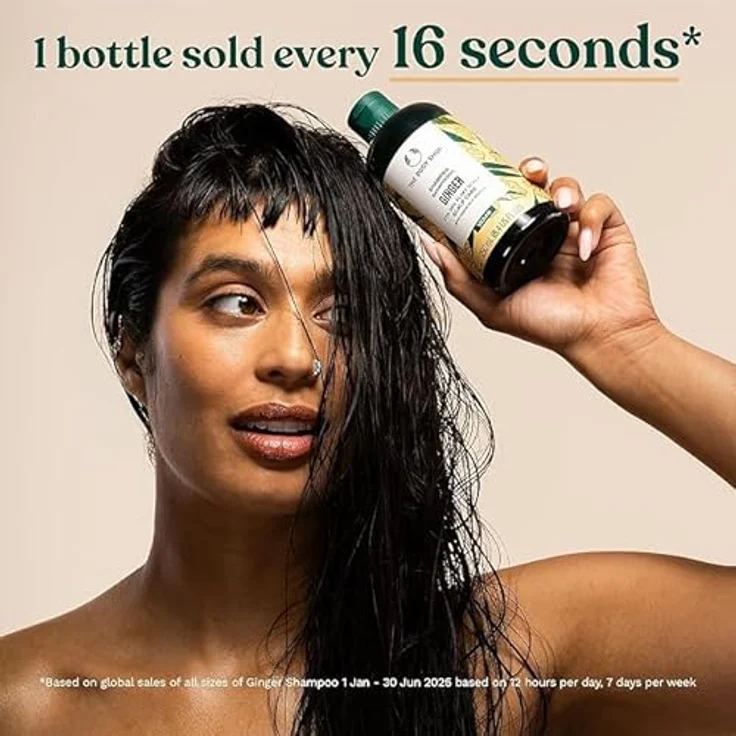 The Body Shop Ingwer Anti-Schuppen-Shampoo, 400 ml Flasche für schuppige Kopfhaut – Bild 4