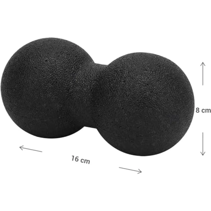 Casativo Doppel-Faszienball schwarz (8 cm) – Effektive Selbstmassage für Rücken, Nacken, Arme & Füße, punktuell oder flächig – Bild 4