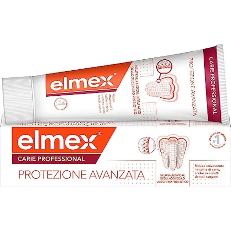 elmex Zahnpasta Carie Professional Advanced Protection 75ml | bekämpft Zuckersäuren | hilft den pH-Wert gesund zu halten| stellt 4 mal mehr Mineralien wieder her, hoher Schutz gegen Karies**