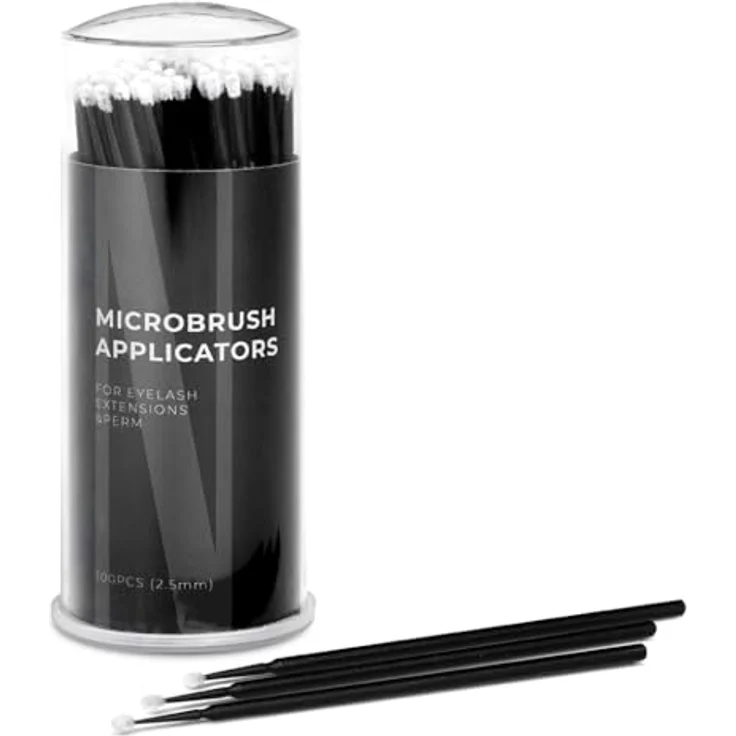 Nanolash Microbürsten für Wimpern 100 Stück - fusselfreie Einweg-Applikatoren, Mikrobürsten 2,5 mm – Bild 1