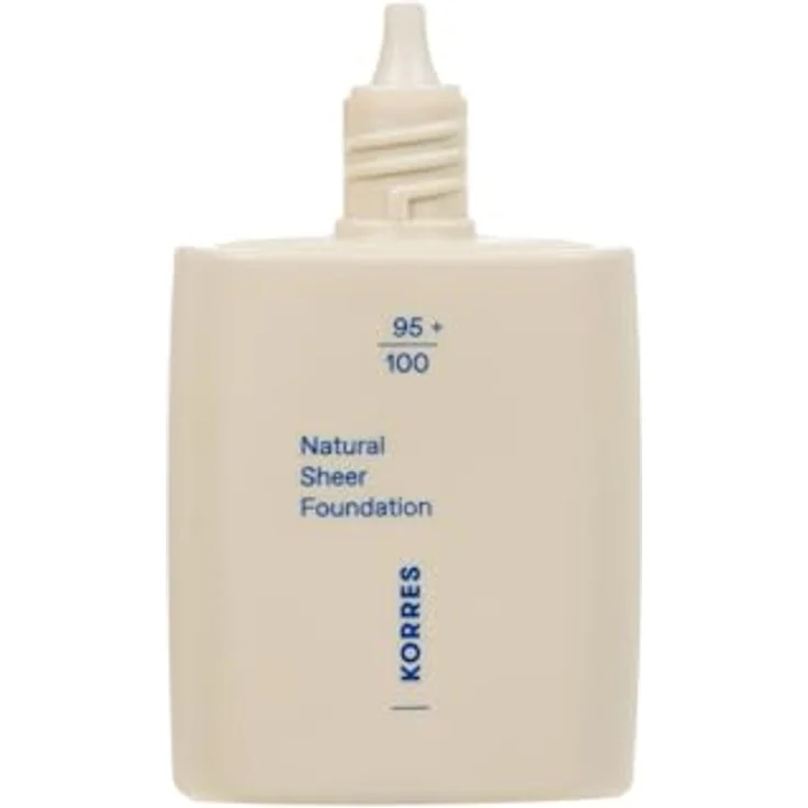 KORRES Natural Sheer Foundation Medium 02, leichte Foundation für natürliches, strahlendes Finish mit Pfingstrosen-Blütenextrakt, vegan, 30 ml – Bild 2