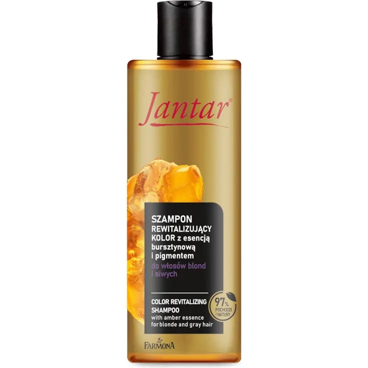 CARUNO Jantar Blonde Revitalisierendes Shampoo mit Amber Essenz, 300 ml, für gesundes und glänzendes Haar, reduziert Schuppenbildung und spendet Feuchtigkeit