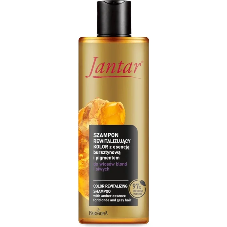 CARUNO Jantar Blonde Revitalisierendes Shampoo mit Amber Essenz, 300 ml, für gesundes und glänzendes Haar, reduziert Schuppenbildung und spendet Feuchtigkeit