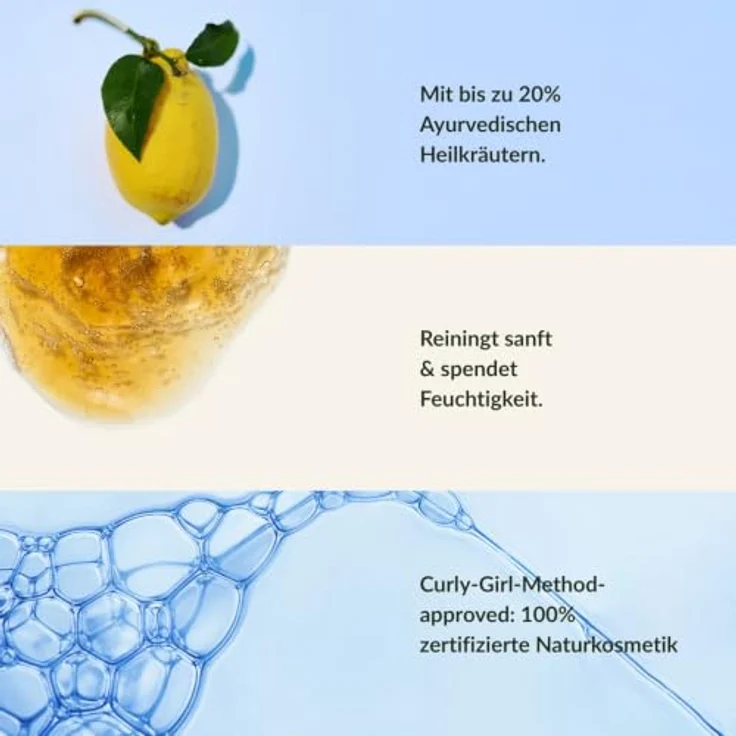Khadi Ayurvedisches Lockenshampoo 200 ml, ChakraCurl Shampoo für Locken & Wellen, bis zu 20% Kräuterelixier, 100% zertifizierte Naturkosmetik – Bild 2