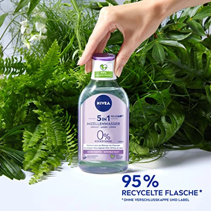 Nivea Gesichtspflege Reinigung Micellair Mizellenwasser Sensible Haut 400 ml, für Damen und Herren  – Bild 3