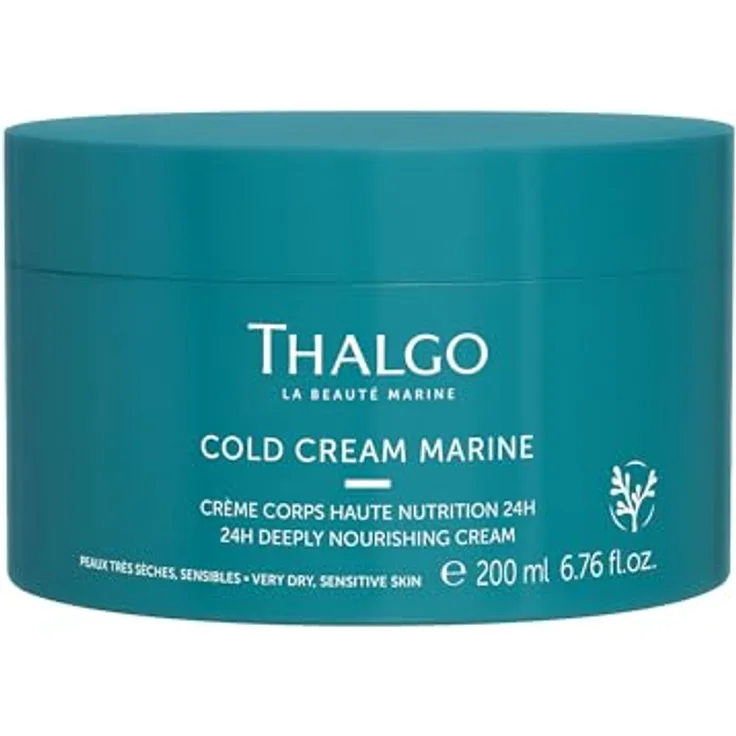THALGO Feuchtigkeitsspendende Körpercreme – Intensive Pflege für trockene Haut, zarte Textur, langanhaltender Schutz, 200 ml
