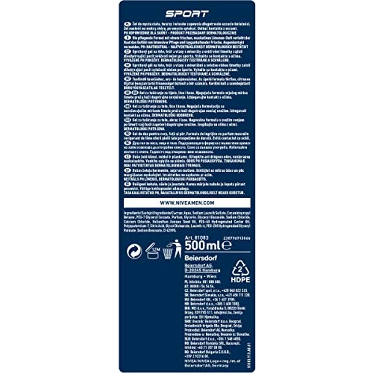 NIVEA MEN Pflegedusche Sport Duschgel 500 ml – Bild 2
