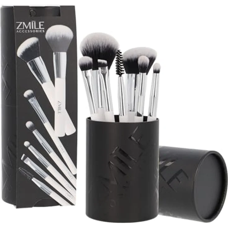 ZMILE COSMETICS Your Utensilo Brushes Pinselset mit Etui, veganes Make-up Pinselset für Damen, 7-teilig – Bild 1