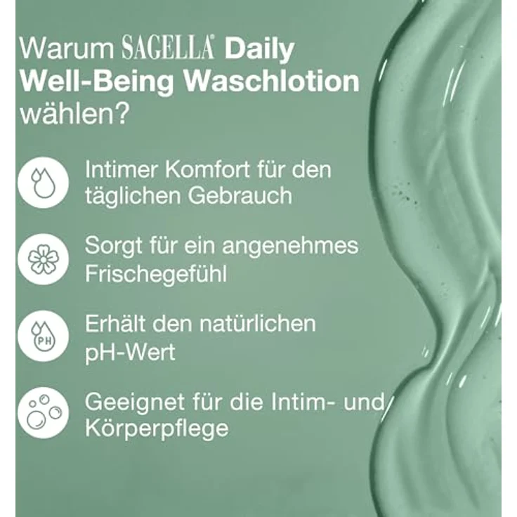 SAGELLA pH 3,5 Waschemulsion, Intimwaschlotion für tägliche Pflege, 100 ml – Bild 2