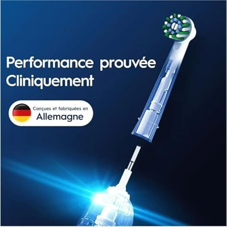 Oral-B Pro Cross Action Aufsteckbürsten, 6 Stück, X-förmige Filamente für bis zu 100% mehr Plaque-Entfernung, kompatibel mit allen wiederaufladbaren Oral-B Zahnbürsten – Bild 4