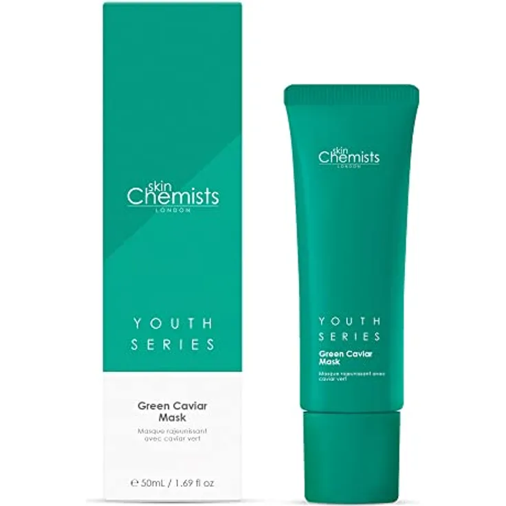 Skin Chemists Gesichtsmaske 50ml mit grünem Kaviar-Extrakt & Bakuchiol | Antioxidative Aktivität gegen feine Linien und Fältchen