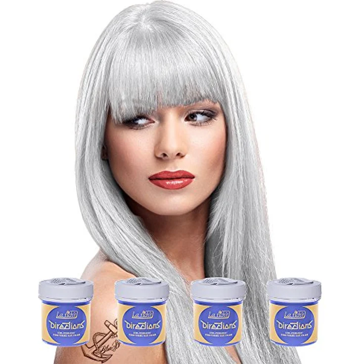 La Riche Directions Semi-Permanent Hair Color, 4 x 88ml Tubs - White Toner, tamper proof, nicht an Tieren – Bild 1