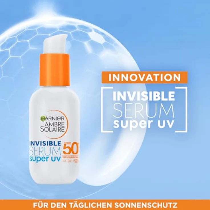 Garnier Ambre Solaire Invisible Super UV, Gesichts-Serum mit LSF 50+, Ceramid Protect, 30 ml – Bild 4