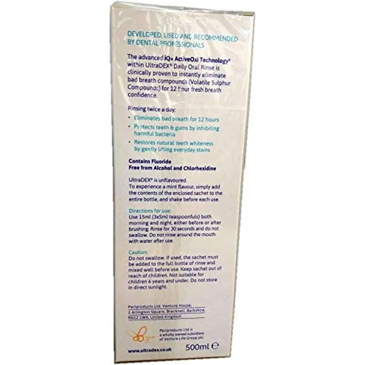 Ultradent Mundspülung antibakteriell 500 ml, hilft beim Abbau von Plaque-Biofilmen  – Bild 6