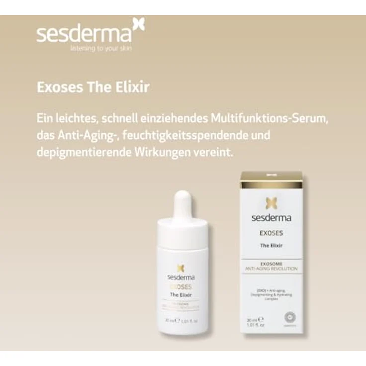 Sesderma Exoses The Elixir Serum, 30 ml, Anti-Aging Gesichtsserum zur Hautfestigung mit Niacinamid und Hyaluronsäure – Bild 3