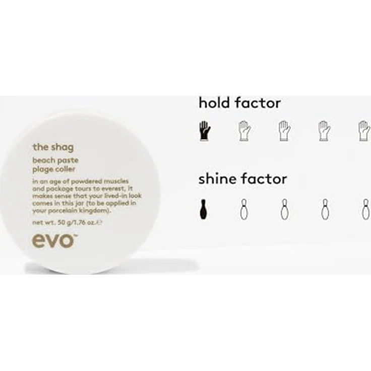 EVO The Shag Stylingpaste, Beach & Messy Look, mattierend, 50g – Bild 2