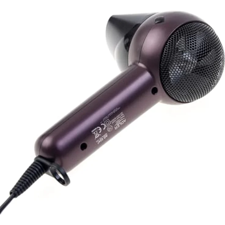 Adler AD 2247 Haartrockner, 1400 Watt, Reiseföhn, 2 Leistungsstufen, lila – Bild 7
