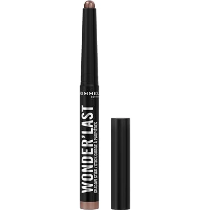 Rimmel London Wonder'Last 002 Choco Shimmer Lidschattenstift, lebendige Farben, einfach aufzutragen, ultra-cremige vegane Formel, 1,64 g – Bild 1