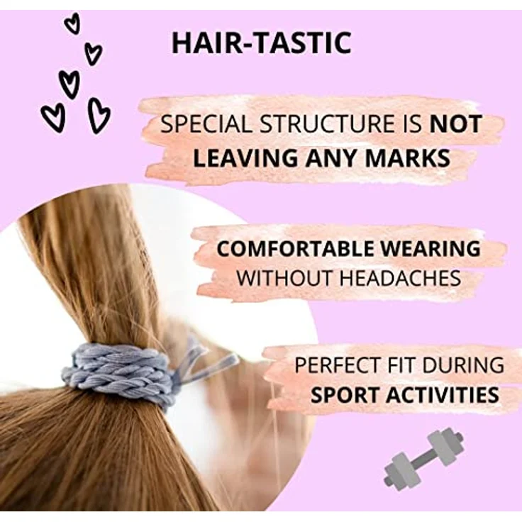 Bellody® Original Mädchen Haargummis - Stylisch geflochtener Kinder Haargummi mit starkem Halt (4er Set - Cool Princess) - Damen Haarschmuck Prinzessin – Bild 3