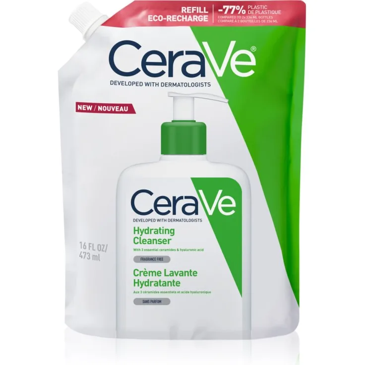 CeraVe Refill Hydrating Cleanser, Reinigungsemulsion mit feuchtigkeitsspendender Wirkung, 473 ml