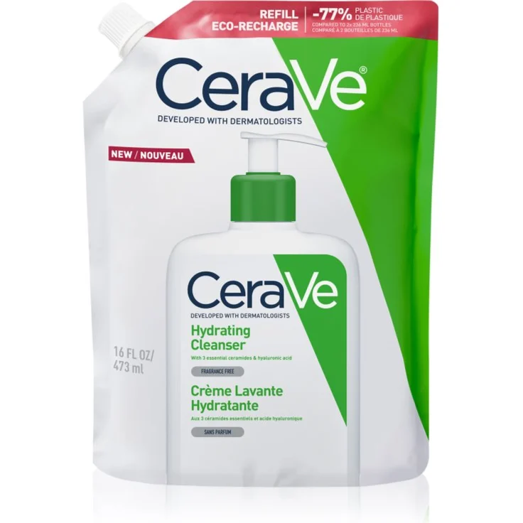 CeraVe Refill Hydrating Cleanser, Reinigungsemulsion mit feuchtigkeitsspendender Wirkung, 473 ml