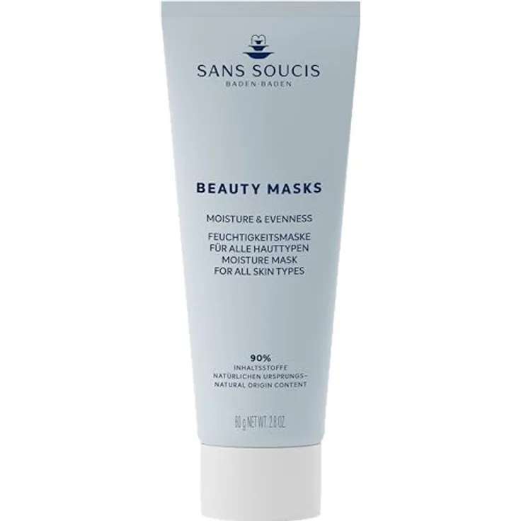 Sans Soucis Beauty Masks Moisture & Evenness Feuchtigkeitsmaske 75 ml – Vegan - mit Hyaluronsäure, Niacinamid & Thermalwasser - für alle Hauttypen