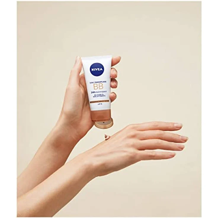 Nivea Gesichtspflege Tagespflege Bb Cream 5 In 1 Blemish Balm Mittel Bis Dunkel (Lsf 15) 50 ml Tagespflege für Damen und Herren – Bild 5