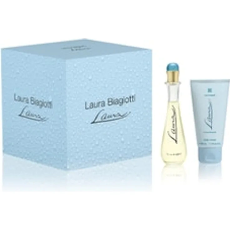 Laura Biagiotti Laura Duftset, Damen-Duftset mit 25 ml Eau de Toilette und 50 ml Bodylotion, fruchtig-blumiger Duft mit Vanille und Sandelholz