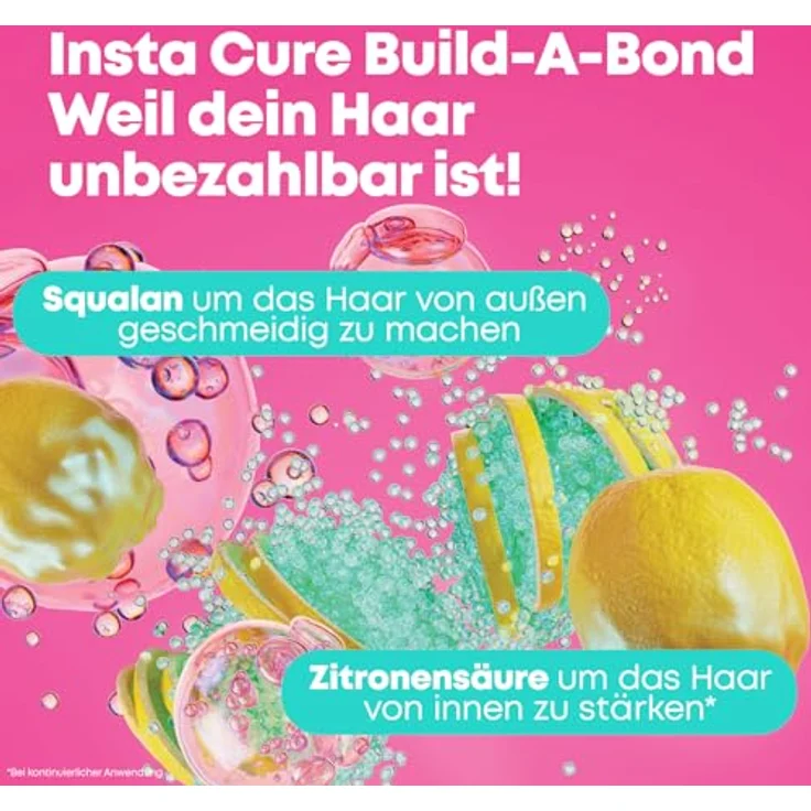 Matrix Haarshampoo für geschädigtes und chemisch behandeltes Haar, Mit Zitronensäure und Squalan, Insta Cure Build-A-Bond, 300 ml – Bild 5