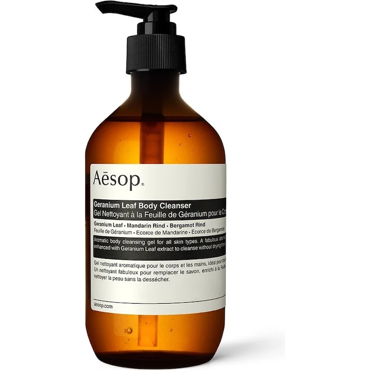 Aesop Geranium Leaf Body Cleanser, Duschgel 500 ml mit erfrischendem, schaumarmen Reinigungseffekt
