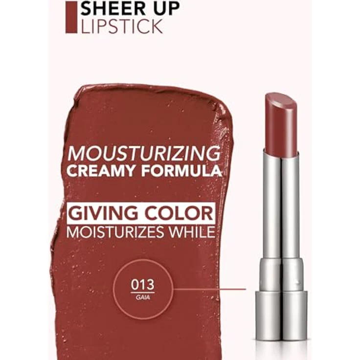 flormar Sheer Up Lipstick, hydratisierender Lippenstift mit Glanz, Farbe Gaia, 3 g – Bild 3