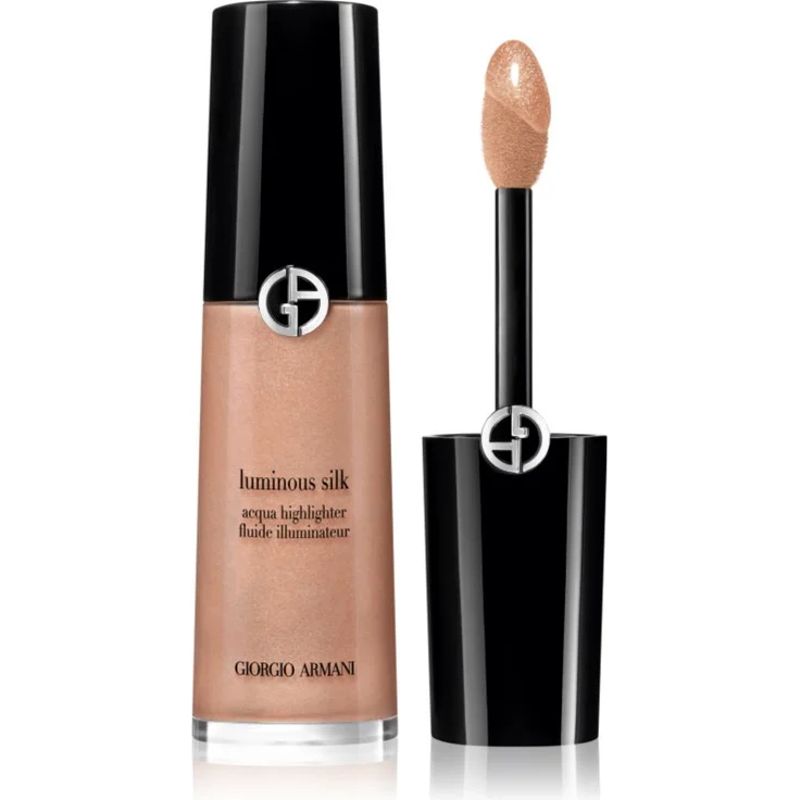 Armani Luminous Silk Acqua Highlighter, flüssiger Aufheller Farbton 03 Dawn, 12 ml mit reichhaltiger Pigmentierung und intensivem Glow