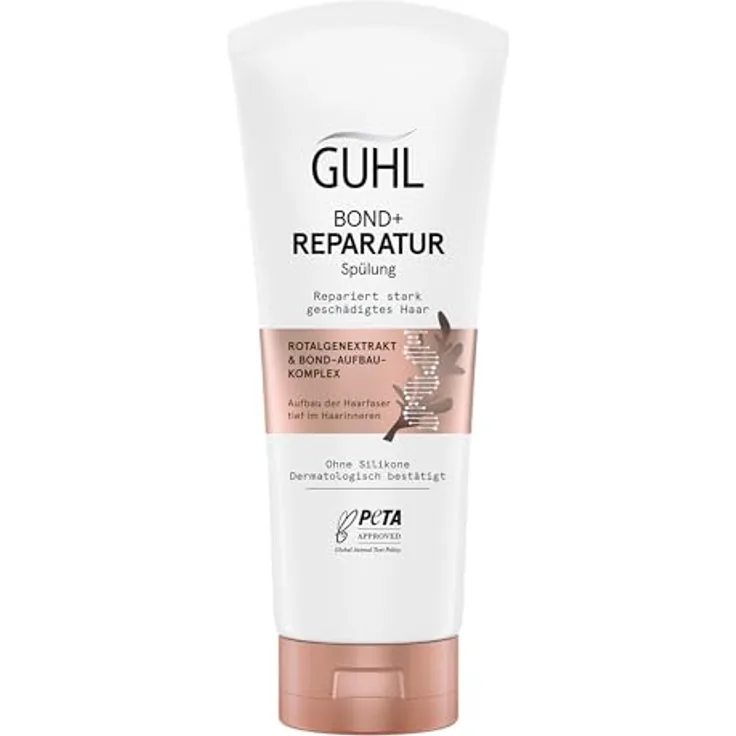 Guhl BOND + REPARATUR Spülung - 200 ml - Repariert stark geschädigtes Haar - Mit Rotalgenextrakt