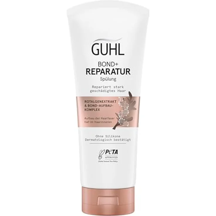 Guhl BOND + REPARATUR Spülung - 200 ml - Repariert stark geschädigtes Haar - Mit Rotalgenextrakt – Bild 1
