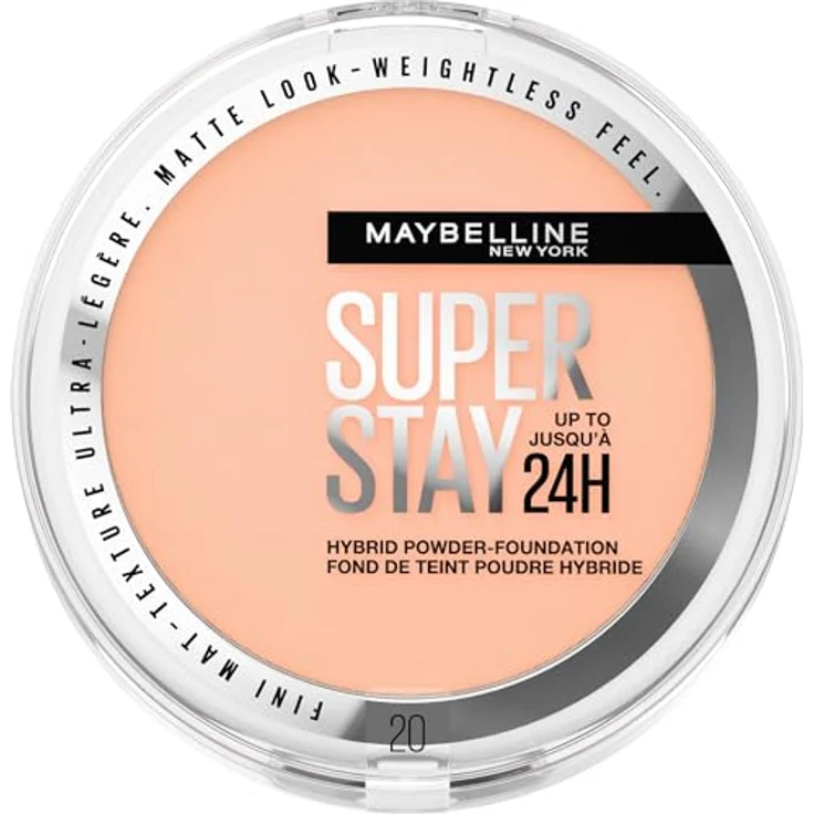 Maybelline Super Stay 24H Hybrid Powder-Foundation, Puder mit Airbrush Effekt, 9 g, Farbe 20 – Bild 1