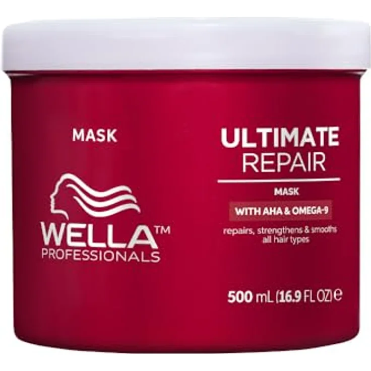 Wella Professionals Ultimate Repair tiefenwirksame Haarmaske mit AHA und Omega 9, reparierende Haarkur für strapaziertes Haar – 500 ml