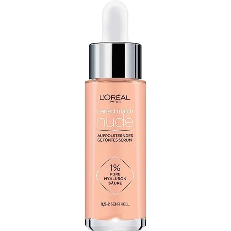 L'Oréal Paris Getöntes Serum, Pflegende, flüssige Foundation mit Hyaluronsäure, Perfect Match Tinted Serum, Nr. 0,5-2 sehr hell, 1 x 30 ml – Bild 1