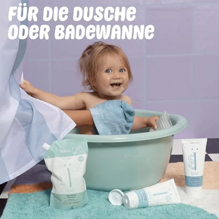 Naïf Reinigendes Duschgel - 700ml - für Baby & Kind - Natürliche Inhaltsstoffe - 100% Vegan – Bild 3