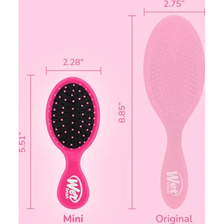 Wet Brush Wetbrush Mini, Original Pink, Haarbürste mit ultraweichen IntelliFlex-Borsten zur schonenden Entwirrung – Bild 5