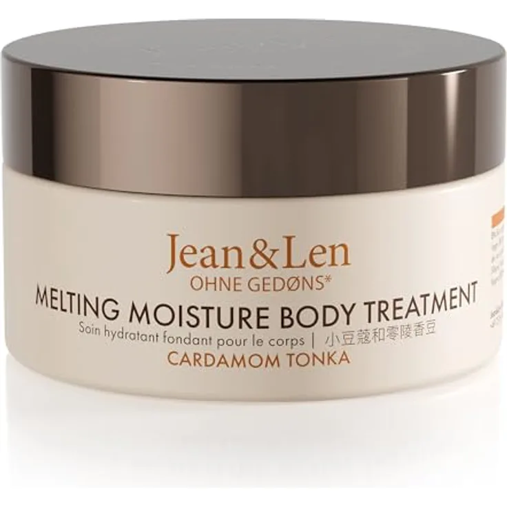 Jean & Len Melting Moisture Body Butter Cardamom & Tonka, pflegende Körperbutter für normale Haut, vegan, ohne Parabene & Silikone, 200 ml