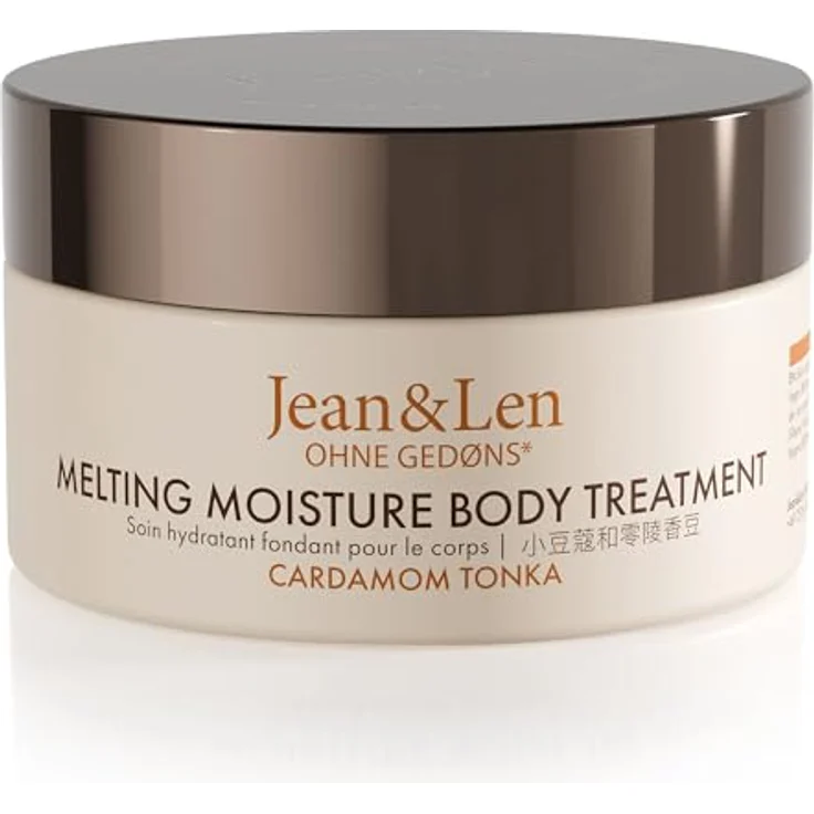Jean & Len Melting Moisture Body Butter Cardamom & Tonka, pflegende Körperbutter für normale Haut, vegan, ohne Parabene & Silikone, 200 ml – Bild 1