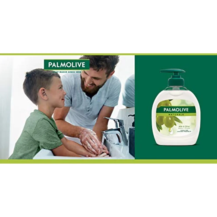 Palmolive Naturals Milk & Olive Creme Flüssigseife mit Dosierer, 300 ml – Bild 4