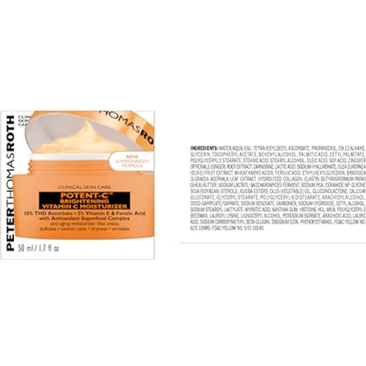 Peter Thomas Roth - Potent-C™ Brightening Vitamin C Moisturizer 50 ml - 10 % THD Ascorbat Vitamin C - Fortschrittliche Formel zur Hautaufhellung – Bild 2