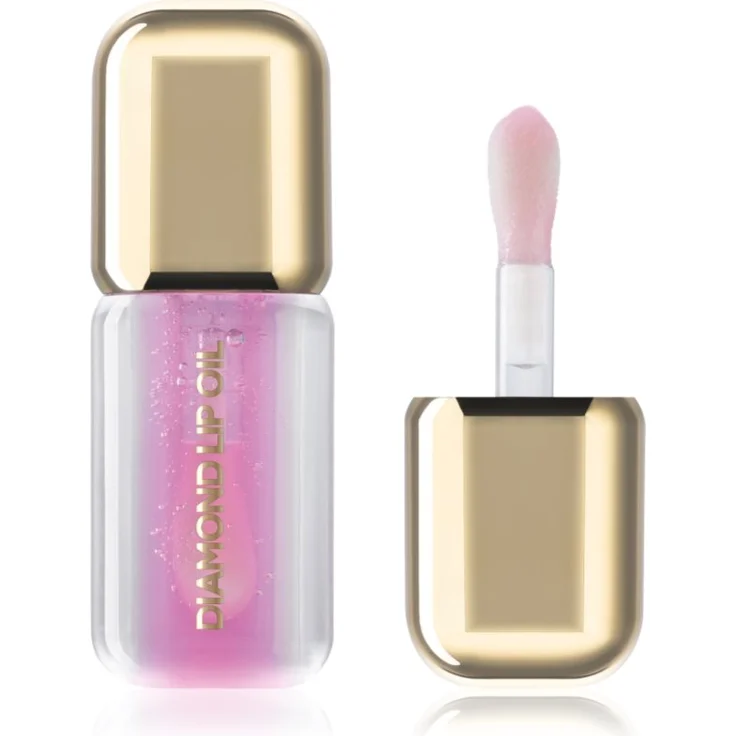 Dermacol Diamond Lip Oil, tönendes Lippenöl mit vergrößerndem Effekt, Farbton 01 Strawberry Cream, 4 ml, feuchtigkeitsspendend und pflegend